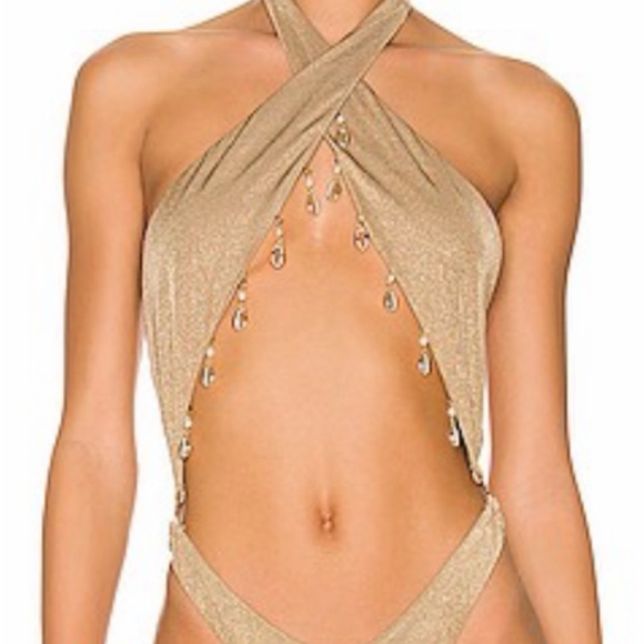 Beach Bunny Other - Beach Bunny Gold One Piece Swimsuit